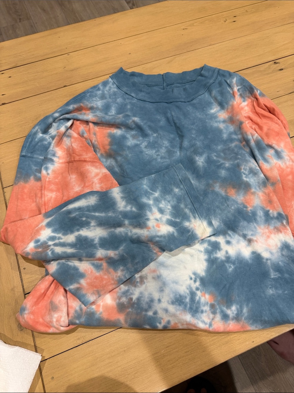 We The Free Blue Tie-Dye Crewneck